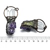 Electroplated Raw Natural Amethyst and Quartz Crystal Big Pendants G-K404-02R-3