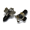 Natural Obsidian Faceted Pointed Bullet Big Pendants G-Q165-01AS-07-2