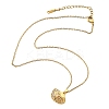 Brass Micro Pave Cubic Zirconia Shell Shape Pendant Neckalces for Women NJEW-S448-10G-4