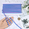 1 Roll Polyester with Paillette Wavy Fringe Trim Ribbon OCOR-GF0005-72C-3