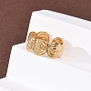 304 Stainless Steel Open Cuff Rings for Women RJEW-K309-26G-3