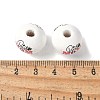 Mother's Day Theme Printed Wood European Beads WOOD-F016-10-3