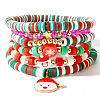 Pearl Clay Heishi Beaded Stretch Bracelets BQ7827-4-1