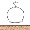 304 Stainless Steel Rhinestone Link Bracelets BJEW-P369-01P-5