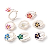 Handmade Polymer Clay Cuff Rings RJEW-JR00917-02-2