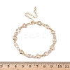 Cubic Zirconia Heart Link Bracelets BJEW-L711-02G-09-5