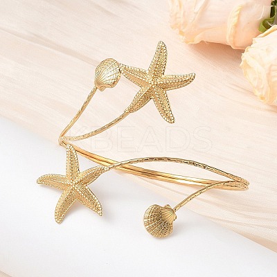 304 Stainless Steel Open Upper Arm Cuff Bangles for Women SA-CBA2C9D-06A-1