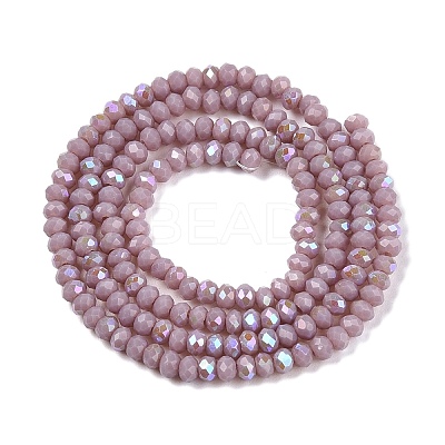 Electroplate Opaque Solid Color Glass Beads Strands LS-EGLA-A044-P1mm-L13-1