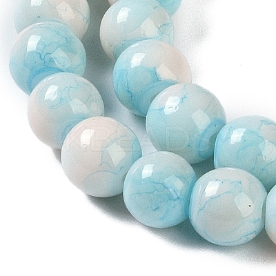 Baking Paint Glass Bead Strands GLAA-H031-01A-10-1