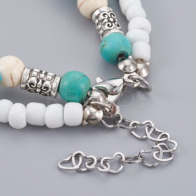 Cowrie Shell Multi-strand Bracelets BJEW-JB04085-1