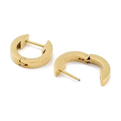 Ion Plating(IP) 304 Stainless Steel Arrow Huggie Hoop Earrings for Women EJEW-C096-12G-1