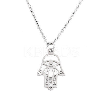 Non-Tarnish 201 Stainless Steel Pendant Necklaces NJEW-T009-JN135-40-1-1