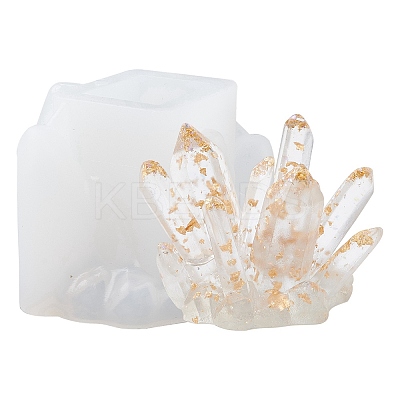 DIY Crystal Cluster Display Decoration Silicone Molds DIY-YWC0003-02B-1