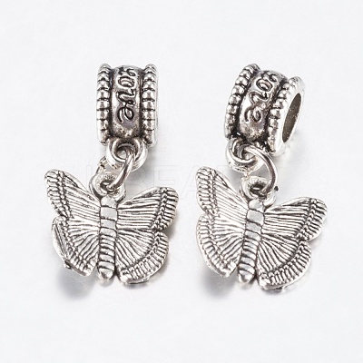 Tibetan Style Alloy European Dangle Charms PALLOY-F199-40AS-1