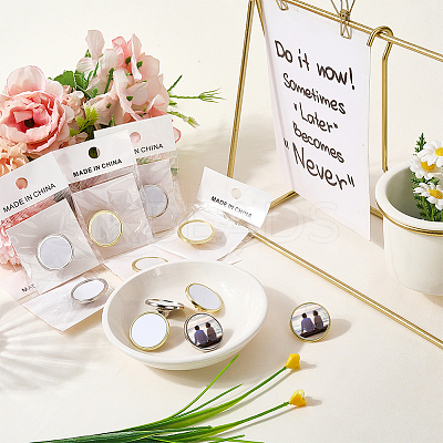 10 Sets Sublimation Blank Brooch Pins FIND-SP0004-08A-1