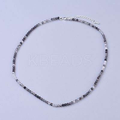Natural Rutilated Quartz Beaded Necklaces NJEW-K114-C-A05-1
