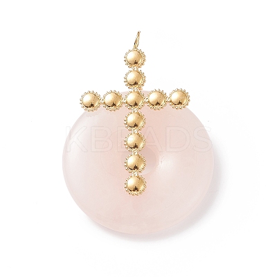 Natural Rose Quartz Pendants G-E088-02G-02-1