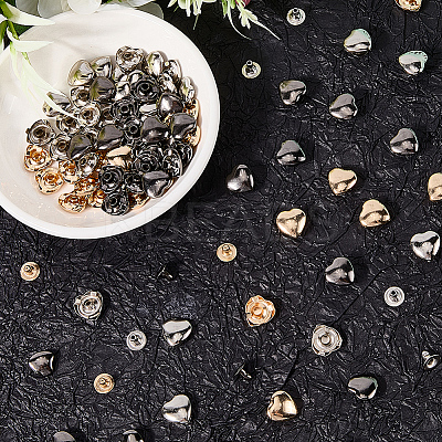 120Bags 3 Colors Iron Semi-Tublar Rivet Studs FIND-GF0008-27A-1