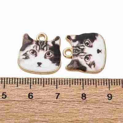 Alloy Enamel Pendants ENAM-V002-04G-02-1