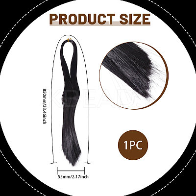 High Temperature Silk Hair Extensions Clip-in Synthetic Wig Piece for Women FIND-WH0400-27B-1