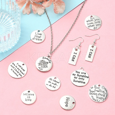 20Pcs 10 Style Tibetan Style Alloy Pendants FIND-YW0004-89-1