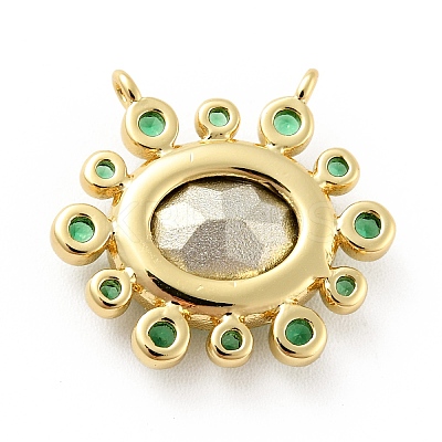 Brass Cubic Zirconia Pendants KK-G419-04G-04-1