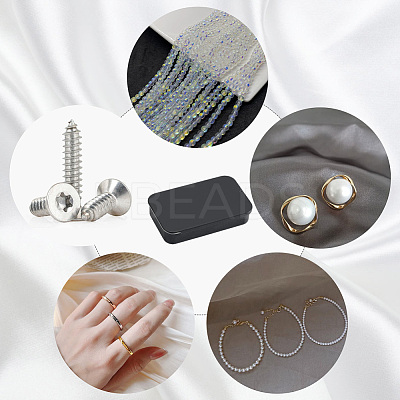 6Pcs Slide Top Tinplate Trinket Storage Boxes CON-SP0001-23E-1