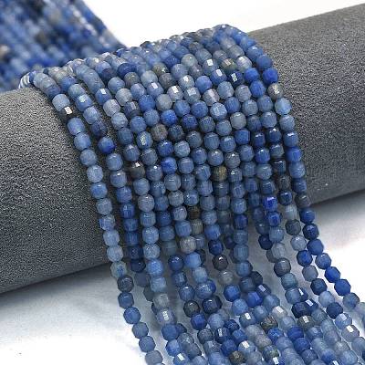 Natural Blue Aventurine(Dyed & Heated) Beads Strands G-A260-A08-01-1