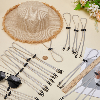 24Pcs Plastic Hat Flexible Removable Chin Cord FIND-FG0004-90-1