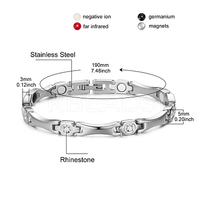Stainless Steel Panther Chain Watch Band Bracelets JB676A-1