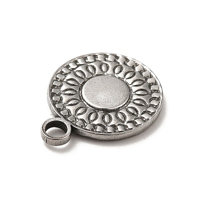 Tarnish Resistant 304 Stainless Steel Pendant Cabochon Settings STAS-I694-02P-1