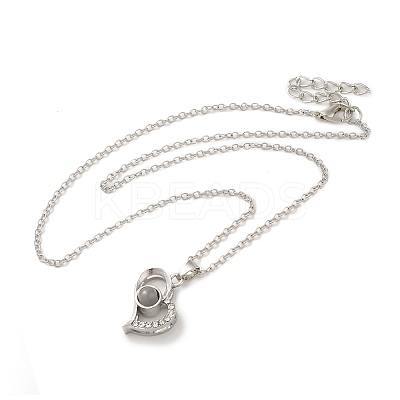 I Love You in 100 Languages Glass Projection Necklace NJEW-M204-01E-P-1