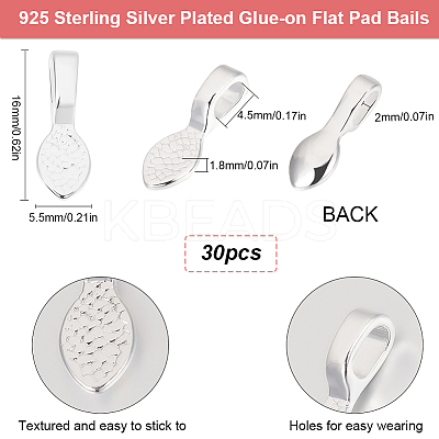 30Pcs Alloy Pinch Bails FIND-BBC0001-72A-1