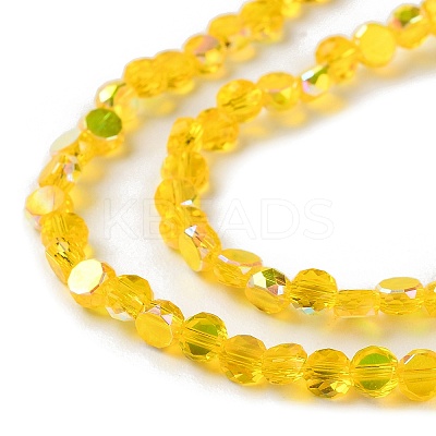 Transparent Electroplate Glass Beads Strands GLAA-Q099-A01-12-1