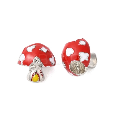 Rack Plating Alloy Enamel European Beads PALLOY-S189-48P-1