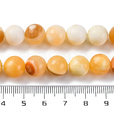 Natural Yellow Jade Beads Strands LS-G-F591-17-10MM-1