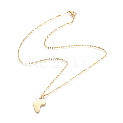 304 Stainless Steel Pendant Necklaces NJEW-F275-19G-1
