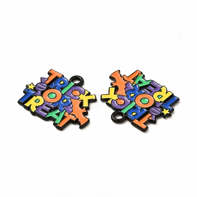 Rack Plating Alloy Enamel Pendants FIND-G054-19EB-1