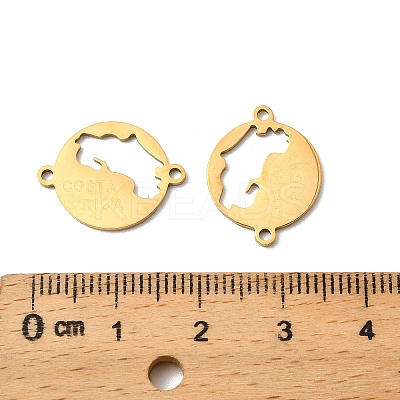 201 201 Stainless Steel Connector Charms STAS-D380-03G-1