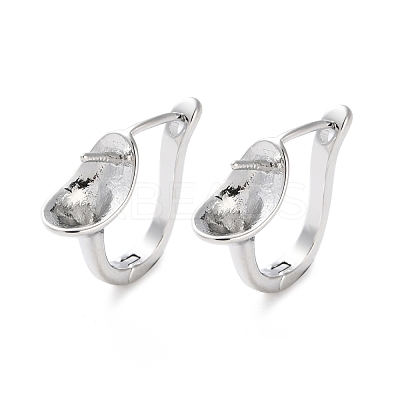 Rack Plating Brass Earring Findings KK-S405-05P-1