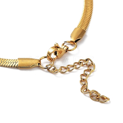 304 Stainless Steel Herringbone Chain Necklaces NJEW-P282-07G-1