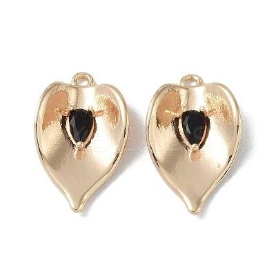 Brass Cubic Zirconia Pendants KK-H482-12G-05-1