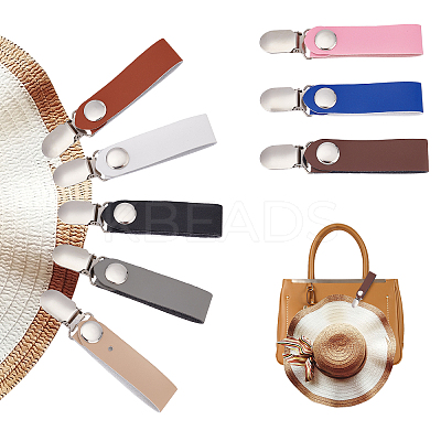 8Pcs 8 Colors Alloy Hat Clips FIND-PH0005-76-1