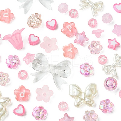 DIY Acrylic & ABS Plastic Imitation Pearl Beads Bracelets Jewelry Making Kits DIY-FS0006-24C-1