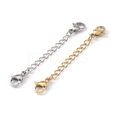 8 Strands 8 Styles 304 Stainless Steel Chain Extender STAS-YW0001-12-1