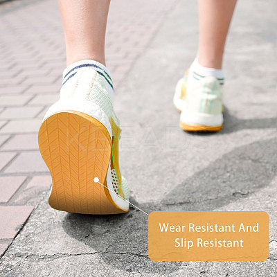 2 Pairs 2 Colors Anti Skid Rubber Shoes Bottom Heel Sole FIND-CA0011-05-1