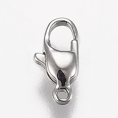 Tarnish Resistant Polished 316 Surgical Stainless Steel Lobster Claw Clasps STAS-Z013-12P-1