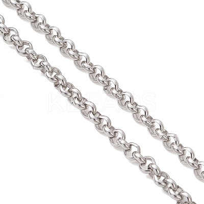 304 Stainless Steel Rolo Chain Bracelet Making AJEW-JB01513-1
