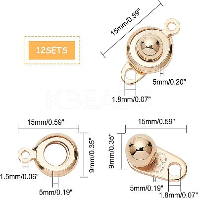 304 Stainless Steel Snap Clasps STAS-UN0010-71G-1