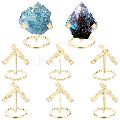 8Pcs Iron Crystal Mineral Display Holder ODIS-TW0001-01-1